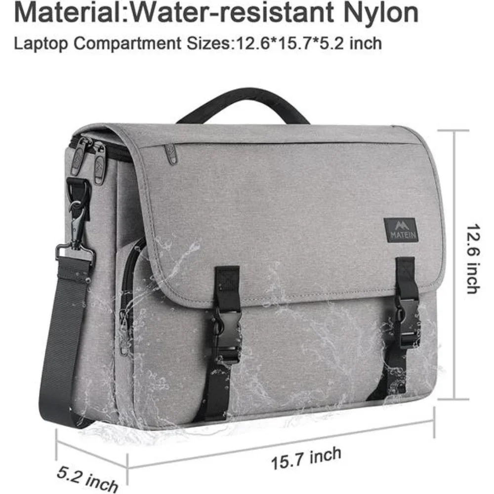Business Briefcase for Men Women Durable Water Resistant Laptop Bag Travel